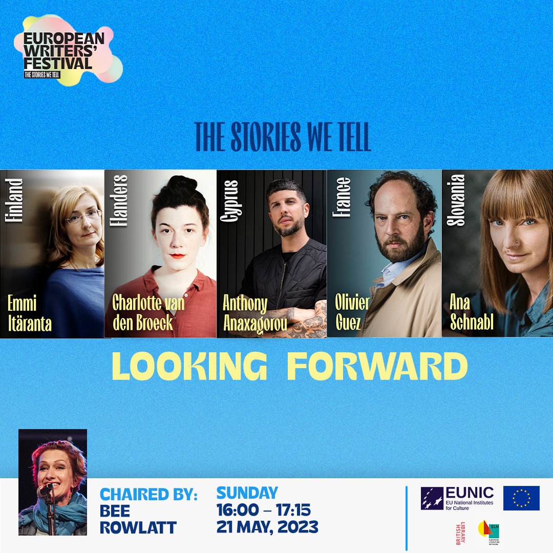 Join the #EuropeanWritersFestival grand finale with <a href="/Anthony1983/">Anthony</a> <a href="/emmi_elina/">Emmi Itäranta</a> Charlotte van den Broeck, <a href="/olivierguez/">olivier guez</a> &amp; Ana Schnabl. Chaired by <a href="/BeeRowlatt/">Bee Rowlatt</a>, A celebratory session of reflection, sci-fi, utopia &amp; pioneering poetry! 
21 May 4pm <a href="/britishlibrary/">British Library</a> 
ow.ly/1vk850NEssj