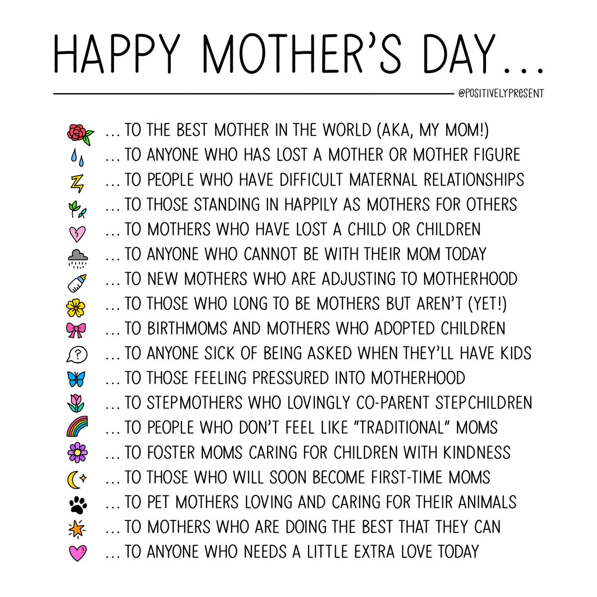 positivepresent's tweet image. #MothersDay 💗