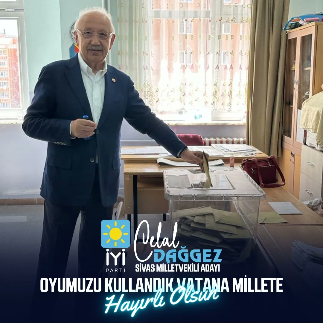 CDaggez's tweet photo. Her vatandaş gibi bizde sıramızı bekledik ve oyumuzu kullandık. Hakkımızda Hayırlısı Olsun Destek Veren, Vermeyen Tüm Hemşehrilerime Sonsuz Saygı ve Teşekkürlerimi Sunarım... 🔆🇹🇷

#Seçim #Sivas #SivasİyiParti #CelalDağgez #MeralAkşener #İyiParti https://t.co/x5sGXQvEEu