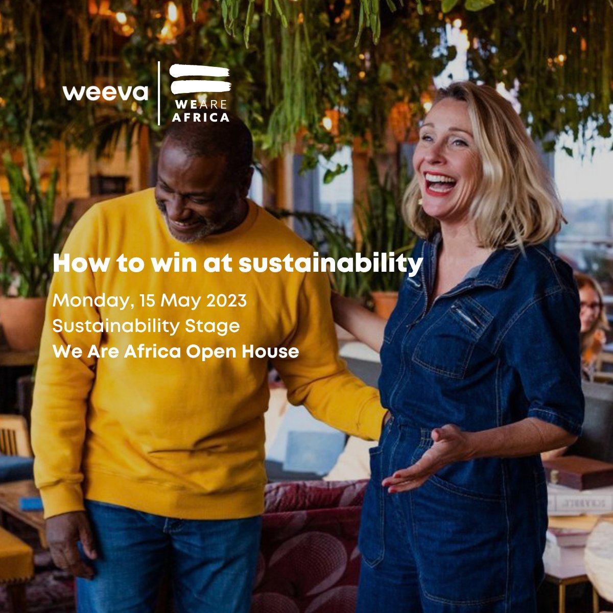 JulietKinsman's tweet photo. Hello #CapeTown! Funny Old World is celebrating AFRICA all week! Excited to be at #WeAreAfrica hosting the sustainability stage MONDAY powered by #Weeva with my podcast compadré @slondonuk https://t.co/rSYahVRFxD