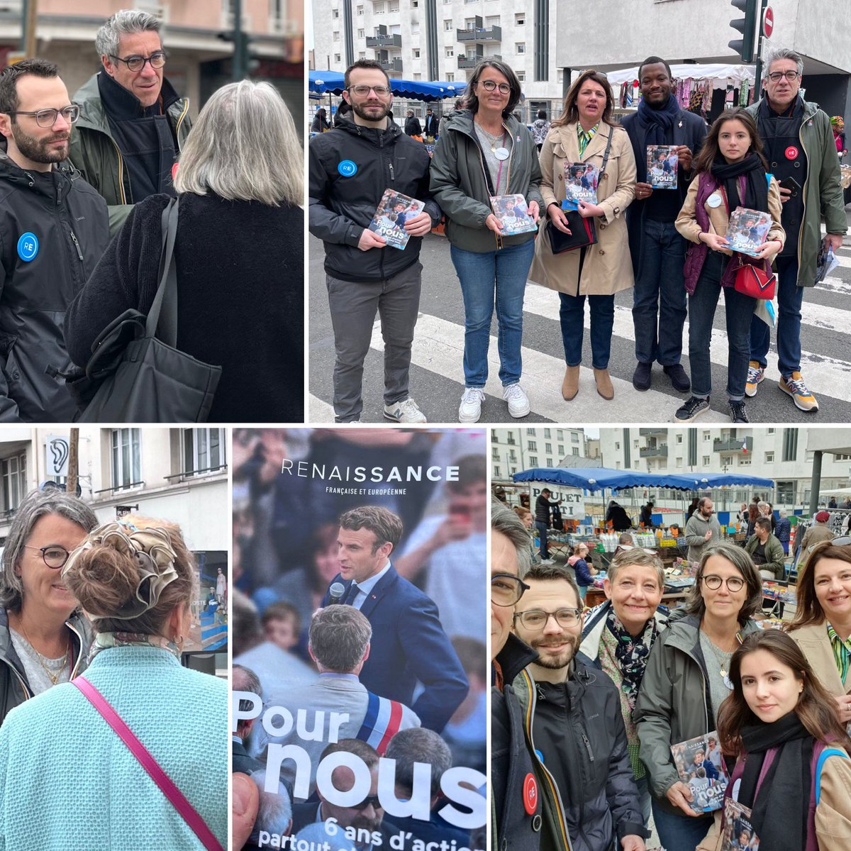 #Surleterrain ce dimanche au marché des Victoires pour défendre le bilan des 6 ans d’actions d’@EmmanuelMacron 
#pournous #asnieres #majoritepresidentielle