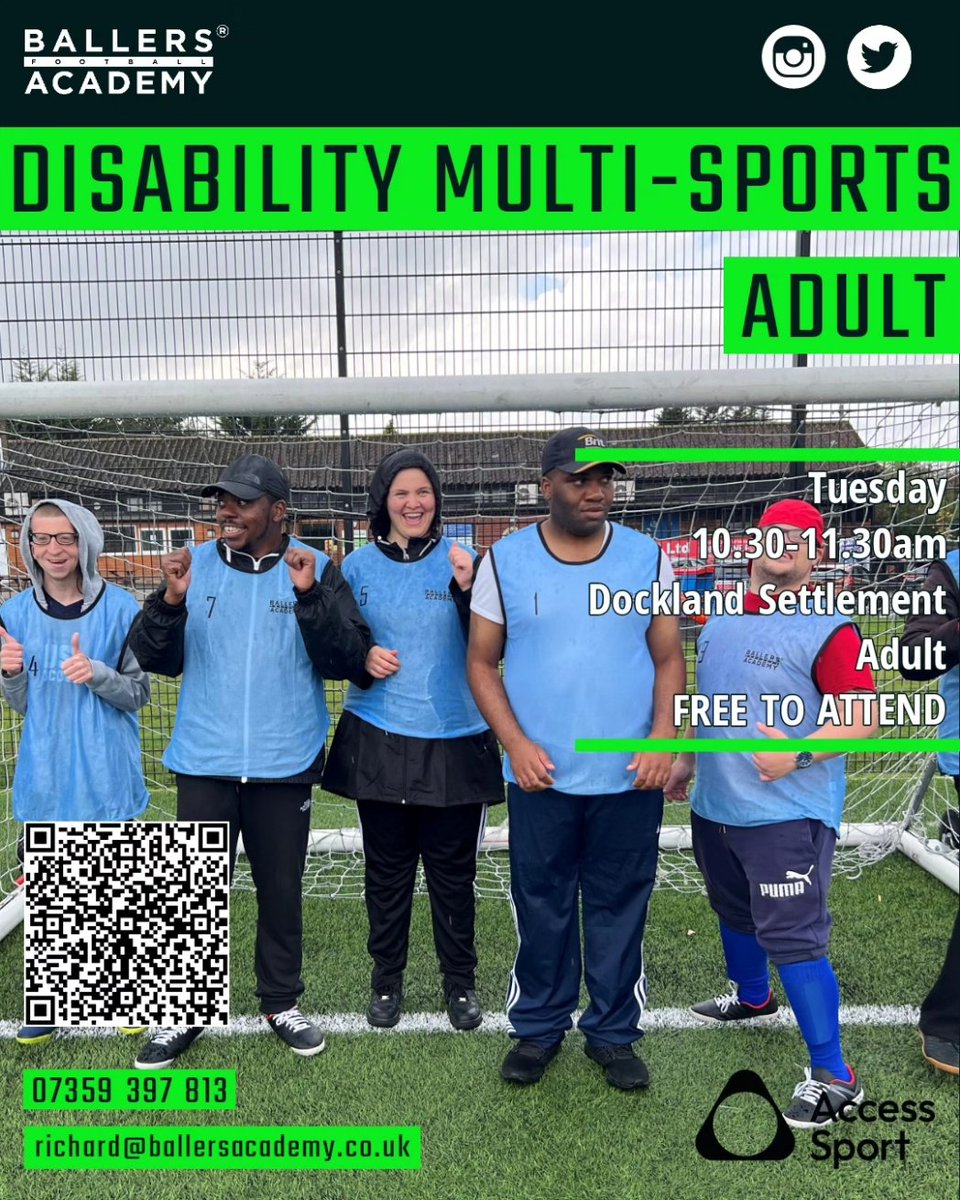 𝐁𝐚𝐥𝐥𝐞𝐫𝐬 𝐂𝐨𝐦𝐦𝐮𝐧𝐢𝐭𝐲
Adult Disability Multi-Sports #freetoattend 

<a href="/SE16Hour/">#SE16Hour</a> <a href="/WISE16/">What's on SE1 & SE16</a> <a href="/WorgInfo/">Our Rotherhithe</a> @CompassSE16 <a href="/baconscollege/">Bacon's College</a> <a href="/lb_southwark/">Southwark Council</a> <a href="/ActiveCN/">Active Communities Network</a> <a href="/CWmasterplan/">Canada Water Masterplan</a>