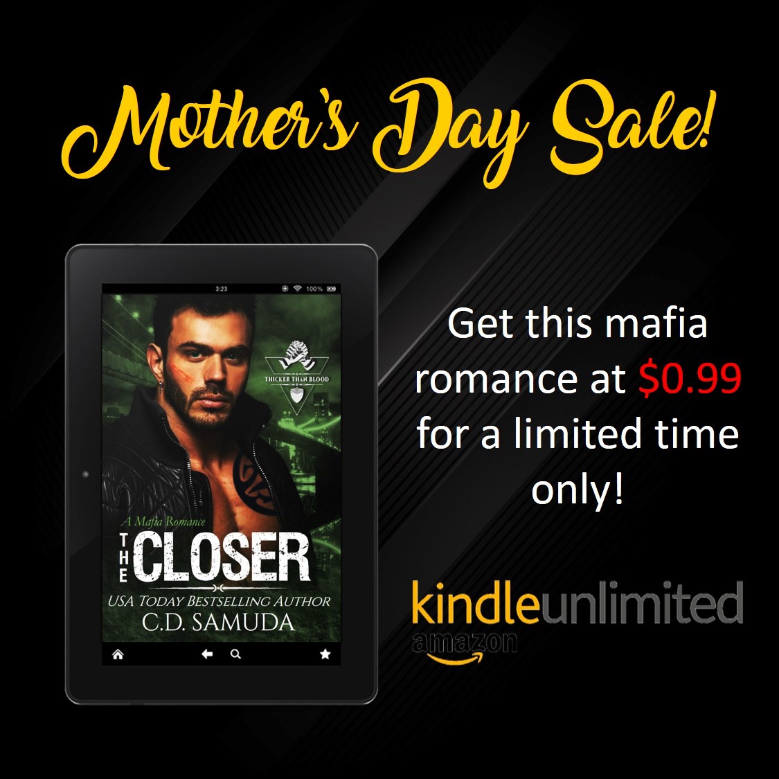 Caroleesa's tweet photo. Get The Closer countdown deal before the price goes back up! Now available in the Kindle store from May 14 - 16.
https://t.co/WwlyRZTDwq https://t.co/fX9awUX5zn