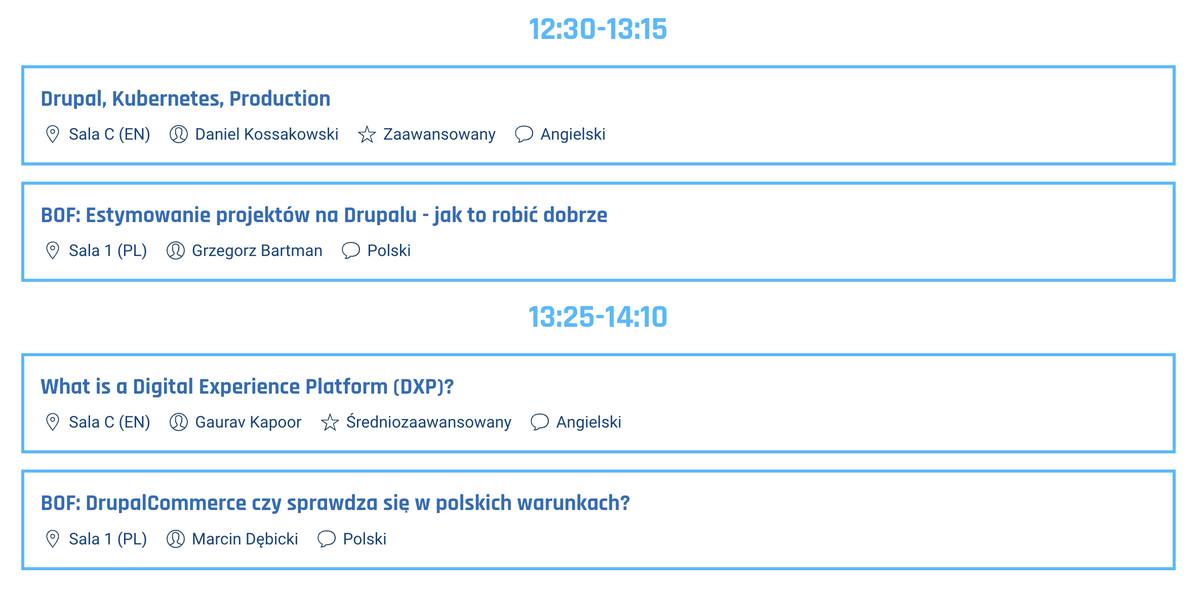 DrupalCampPol's tweet image. BOF has just started: Estimating projects on #Drupal - how to do it right.
Next topic at 13:25: #DrupalCommerce does it work in Polish environments?
#bof #DrupalCampPl #conference
