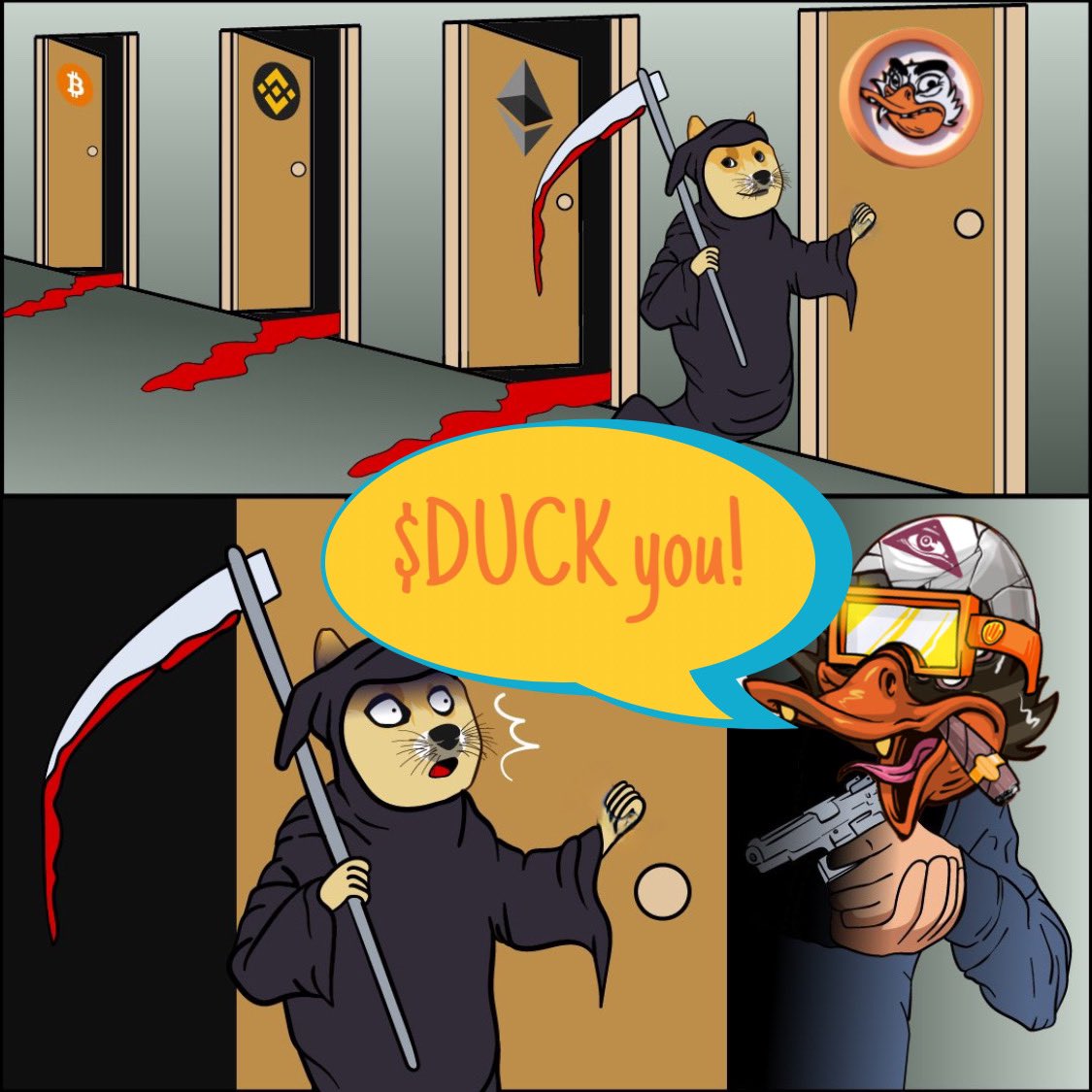 Uglyduckwtf's tweet photo. Not under our quacking watch, $DUCK you 🦆 https://t.co/qvVB9lHQOD