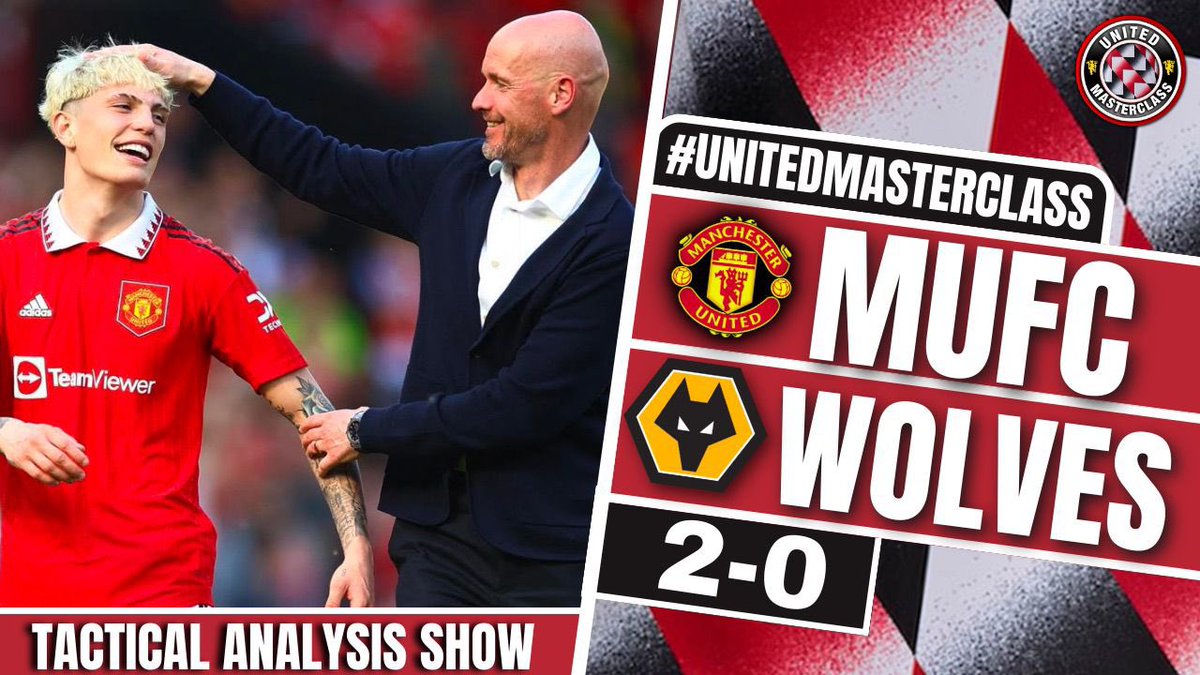ManUnitedMC's tweet photo. #UnitedMasterclass | #MUFC take one step closer to Champions League Football 🚨
Join us at midday to break down all the tactics & stats #MUNWOL
Agenda:
🔴 Game overview
⚫️ Issues playing out from back & slowing of tempo
⚪️ AWB, Antony & Garnacho
🎥 https://t.co/Kxfo6UhVQ5 https://t.co/jtssRoMV68