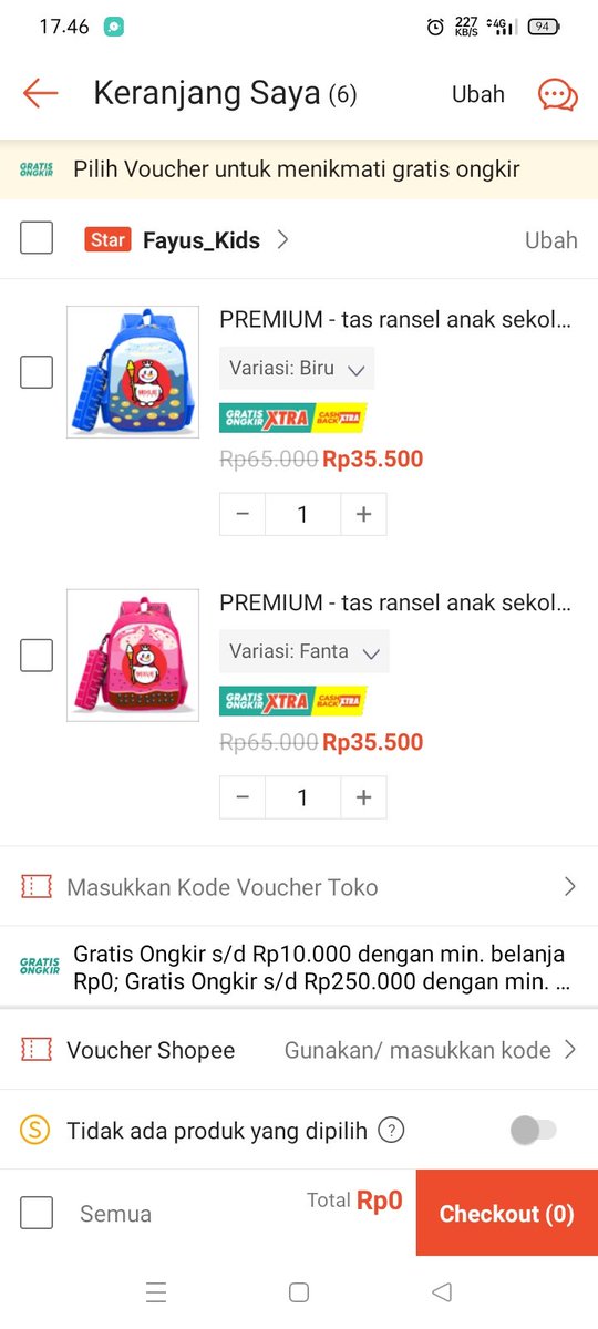acep_epo's tweet photo. @ShopeeID Udah 2 bulan ada di keranjang min 😅 buat keponakan sekolah tahun ajaran baru nanti https://t.co/a9jZLDIjVR