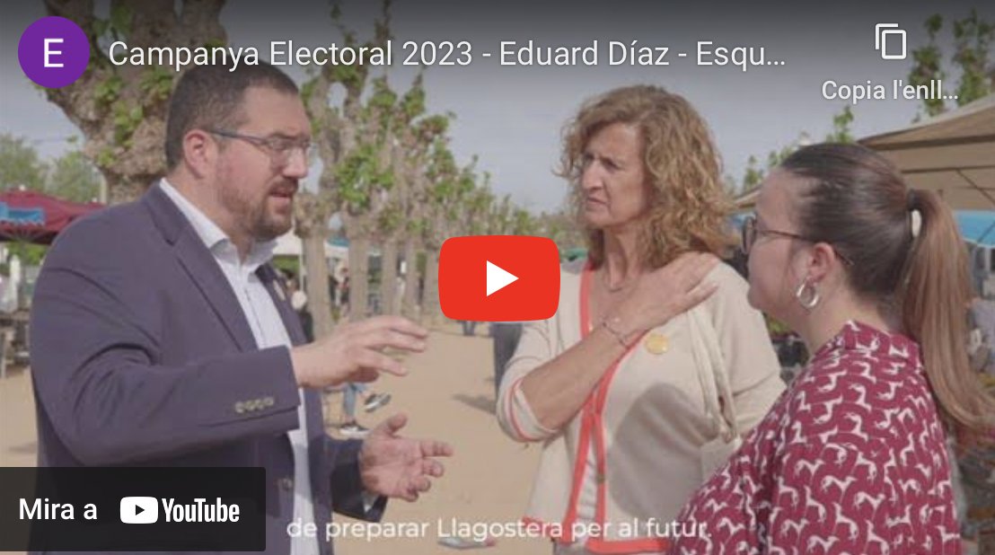 📣 <a href="/ERC_Llagostera/">ERC Llagostera</a> presenta el vídeo de campanya on donen a conèixer els principals eixos del seu programa electoral 

#Municipals2023 #MunicipalsLlagostera 

👀👉 elpolltv.cat/index.php?opti…