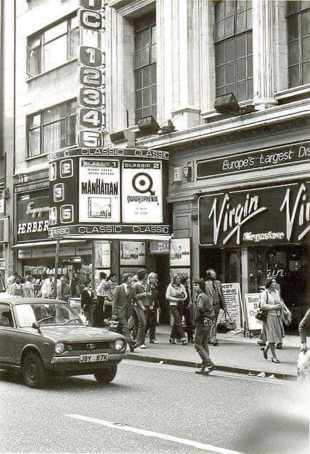 London’s Oxford Street, in 1979 , Quadrophenia showing at the pictures.