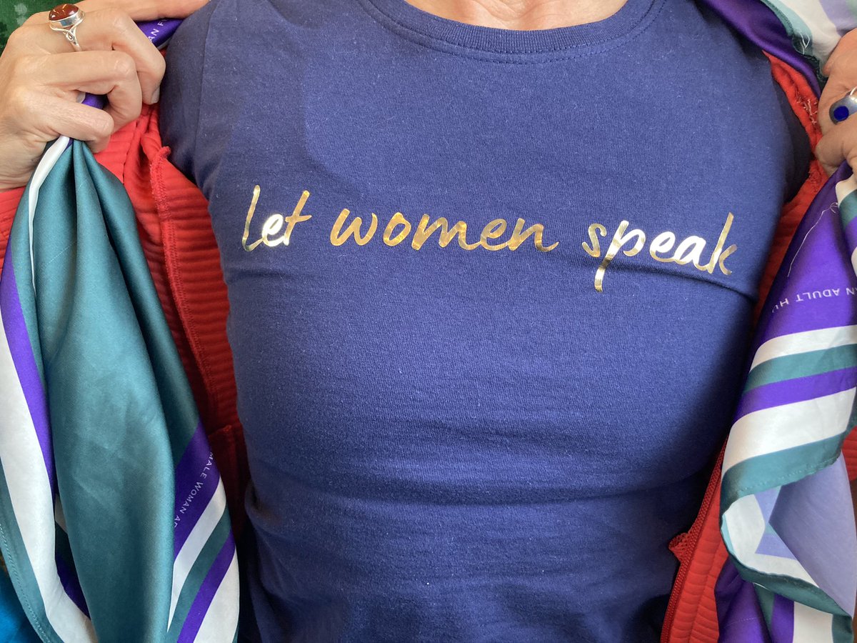 Example of some of #terf gear we will be exhibiting during #Birmingham #LetWomenSpeak. Having some loud #GenderCritical conversations on the train at the moment!
@StandingforXX @WomensRightsNet 
#SexNotGender #RespectMySex