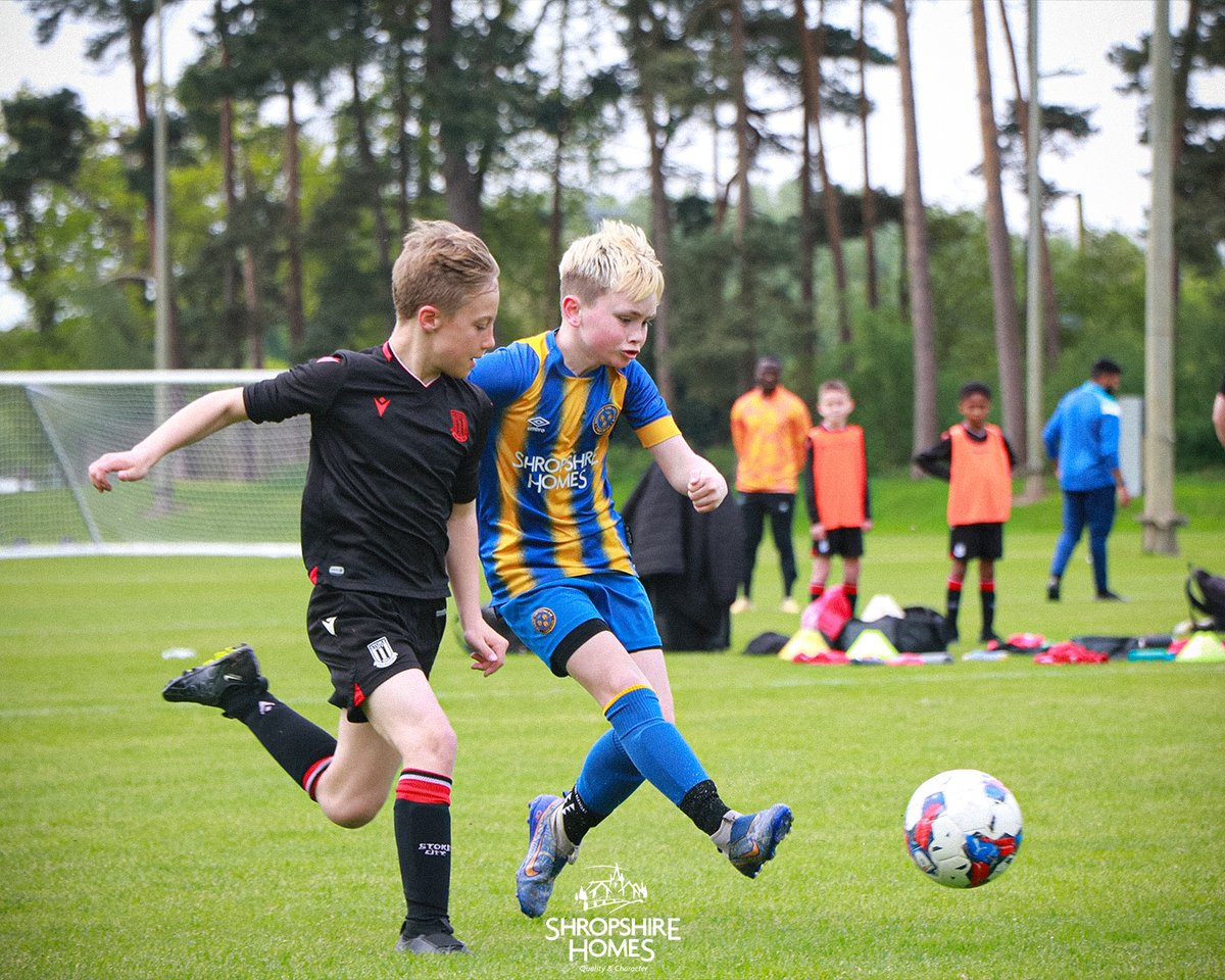 shrewsacademy's tweet photo. Great games down at Lilleshall this morning as our U10's and 12's took on @stokecity!

🔷🔶| #Salop https://t.co/0xNp0EbiY6
