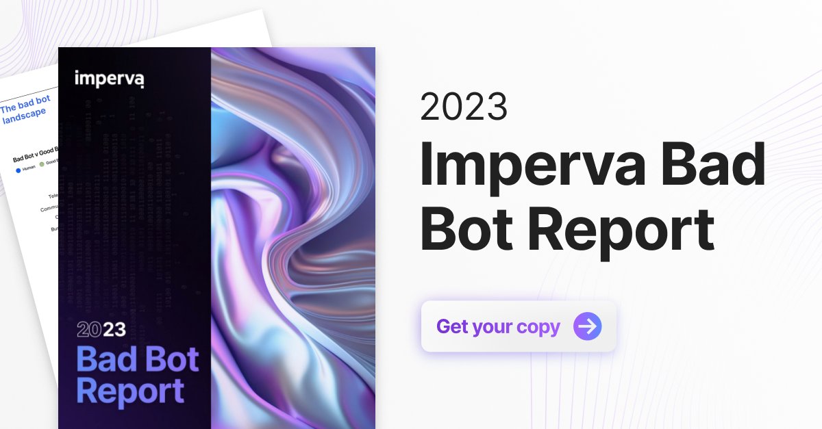 Master_Kehl's tweet photo. .@Imperva Threat Research has studied bad bot activity for the past 10 years.

Our latest report uncovers attack trends to help us protect customers from automated threats and online fraud risks: https://t.co/jHlMmhAUTb https://t.co/JLCgAfRNwF