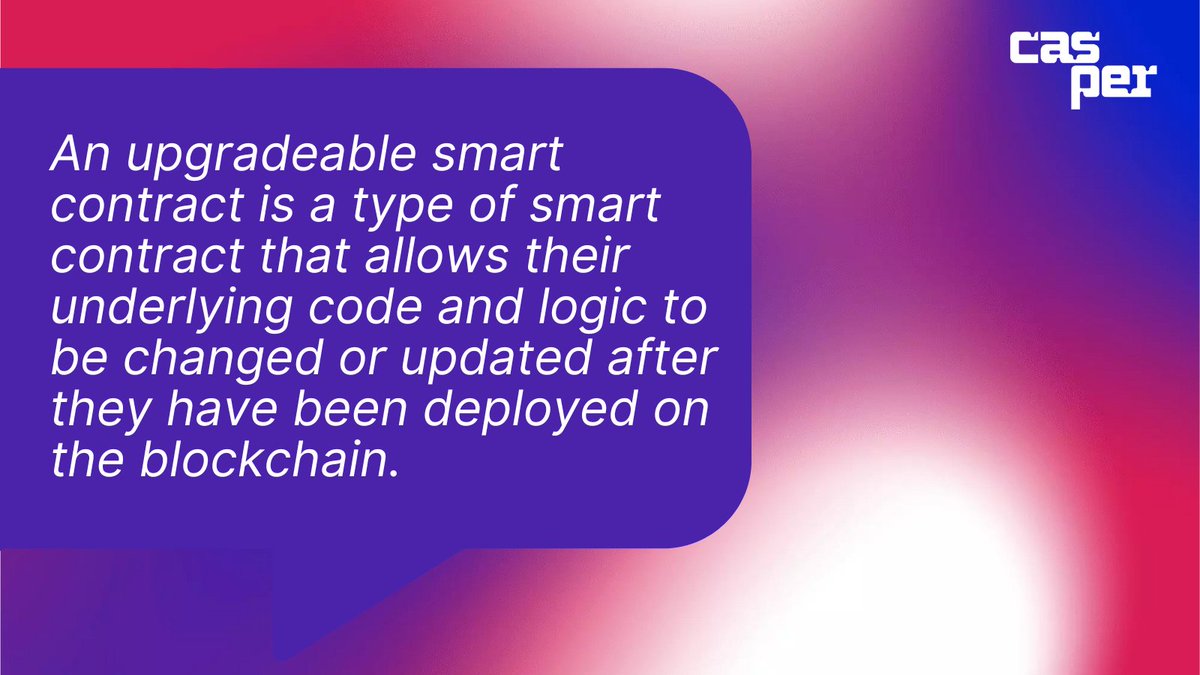 Casper_Network's tweet image. #smartcontracts are:
➡️ Stored on the blockchain
➡️ Self-executing contracts written into lines of code
➡️ Automatically executed when conditions are met
➡️ Upgradable only on the Casper Network

casper.network