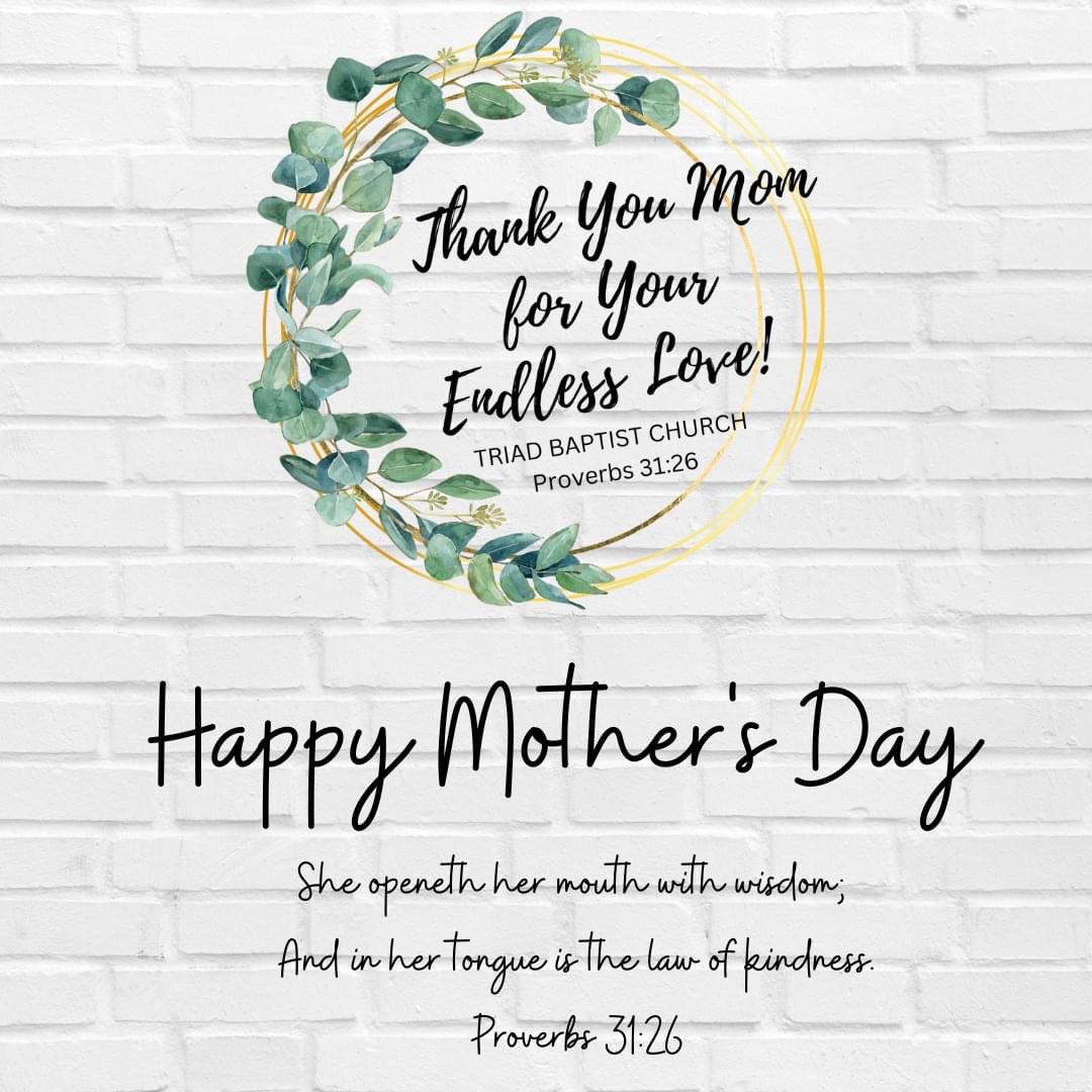 pastor_tbc's tweet photo. Happy Mothers Day! Thank you moms for all of your sacrifices. We love you and pray you have a great day. Let's honor all of the mothers in our lives today! #Mothersday2023 #tbctoday https://t.co/8ie6zhIaud