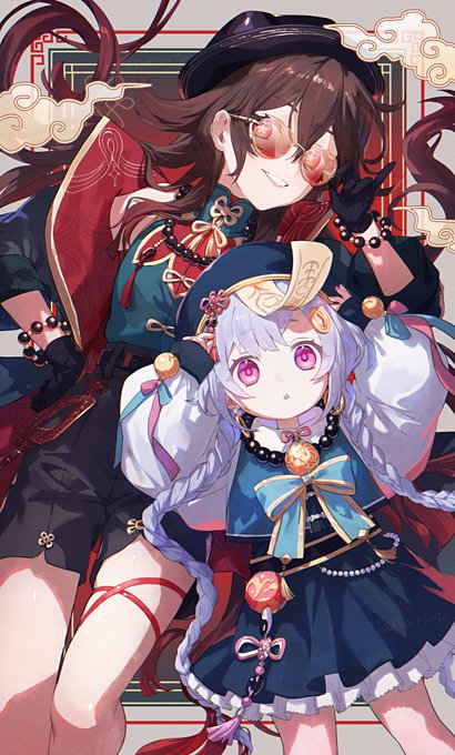 【原神桃源郷】 胡桃ちゃんと七七ちゃんを担当させていただきました #原神桃源郷  #原神 #GenshinImpact