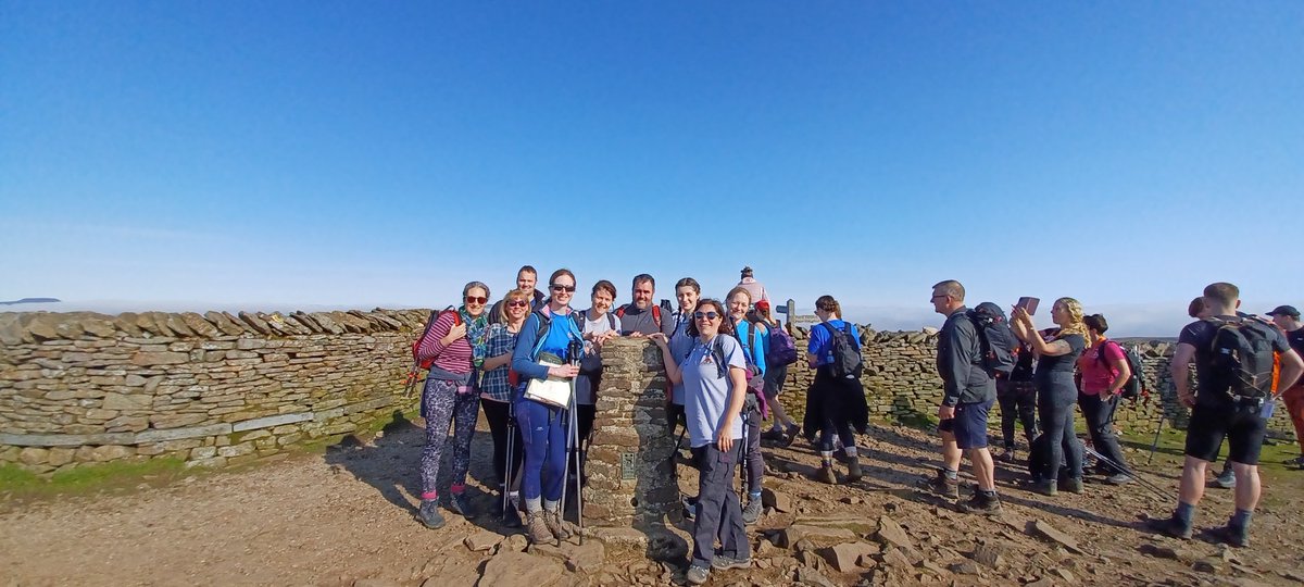 Sblackwell192's tweet photo. Completely broken after completing #yorkshire3peaks but we did it #inmemoryofmel @blackandgrayadv @Leic_hospital @Lornaepg https://t.co/B7486cvXtZ