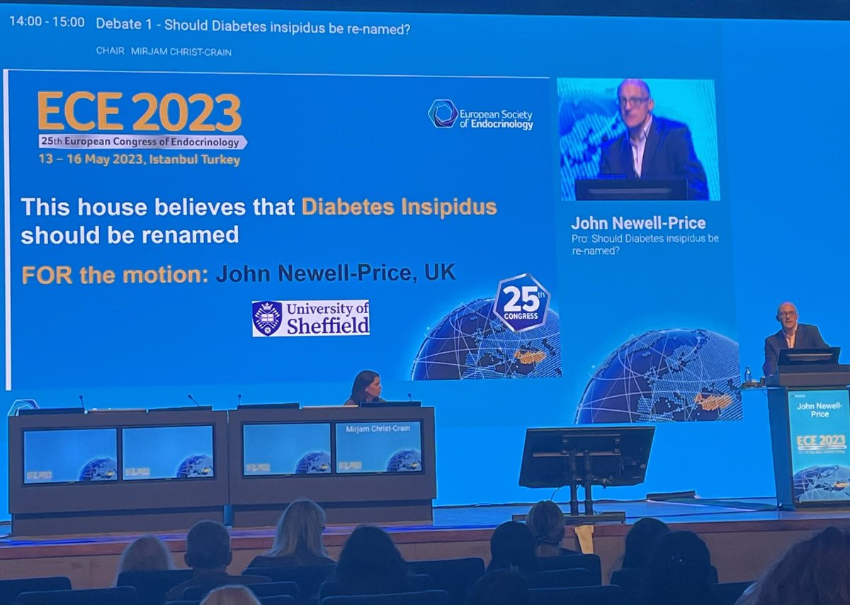 Pro: Should Diabetes insipidus be re-named? How do you change a name? Pr.John Newell-Price #ECE2023 <a href="/ece2023/">ECE2023 - XII European Congress of Entomology</a>