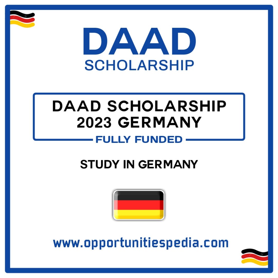 Opedia3's tweet image. DAAD Scholarship in Germany 2023-24 for International students (Fully Funded)

Details: bit.ly/3SsZhqM

Scholarship Coverage:
☆ Full tuition fees
☆ Monthly stipend
☆ Travel allowance
☆ Monthly rent subsidy
☆ Accommodation, accident and health insurance.