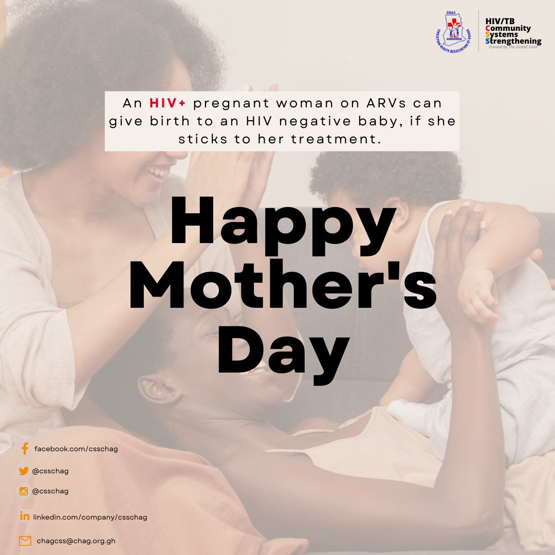 csschag's tweet photo. An HIV+ pregnant woman on ARVs can give birth to an HIV negative baby, if she sticks to her treatment. #EndHIV #csschag #MothersDay https://t.co/LHsJQcIsFg