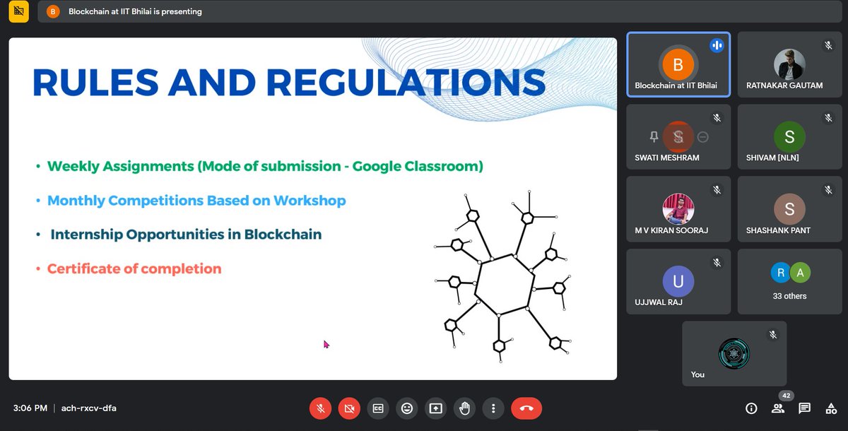 BlockchainIITBH's tweet photo. "Exciting news! 
Our Summer Blockchain Bootcamp Session 1 was a huge success with 80+ students and expert speaker @pratikspatil024  from Polygon Lab. We learned about blockchain principles, career opportunities, and required skills. Stay tuned for more upcoming sessions! #block https://t.co/rdcTq6c6WM