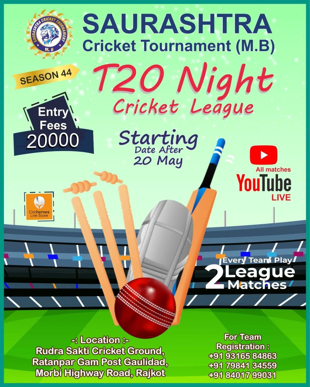 Saurashtra Cricket Tournament MB on X