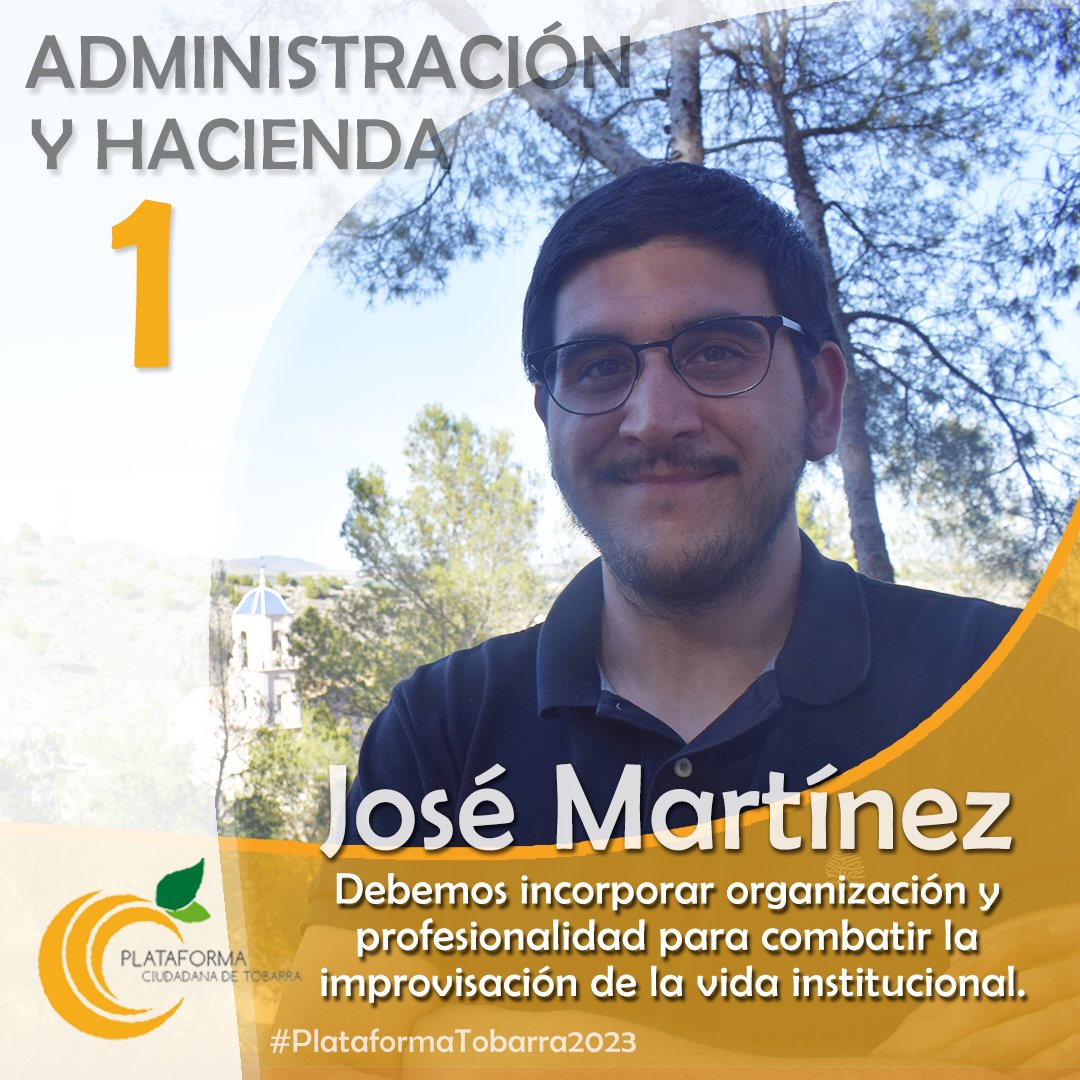 PlataTobarra's tweet photo. Hola, soy José Martínez Salido, tengo 26 años y soy graduado en Ciencias Políticas, Gobierno y Administración Pública. Creo que la administración y organización del Ayuntamiento puede mejorarse, con personas verdaderamente comprometidas por el pueblo al mando del Ayuntamiento. https://t.co/NjTFLpYgfS
