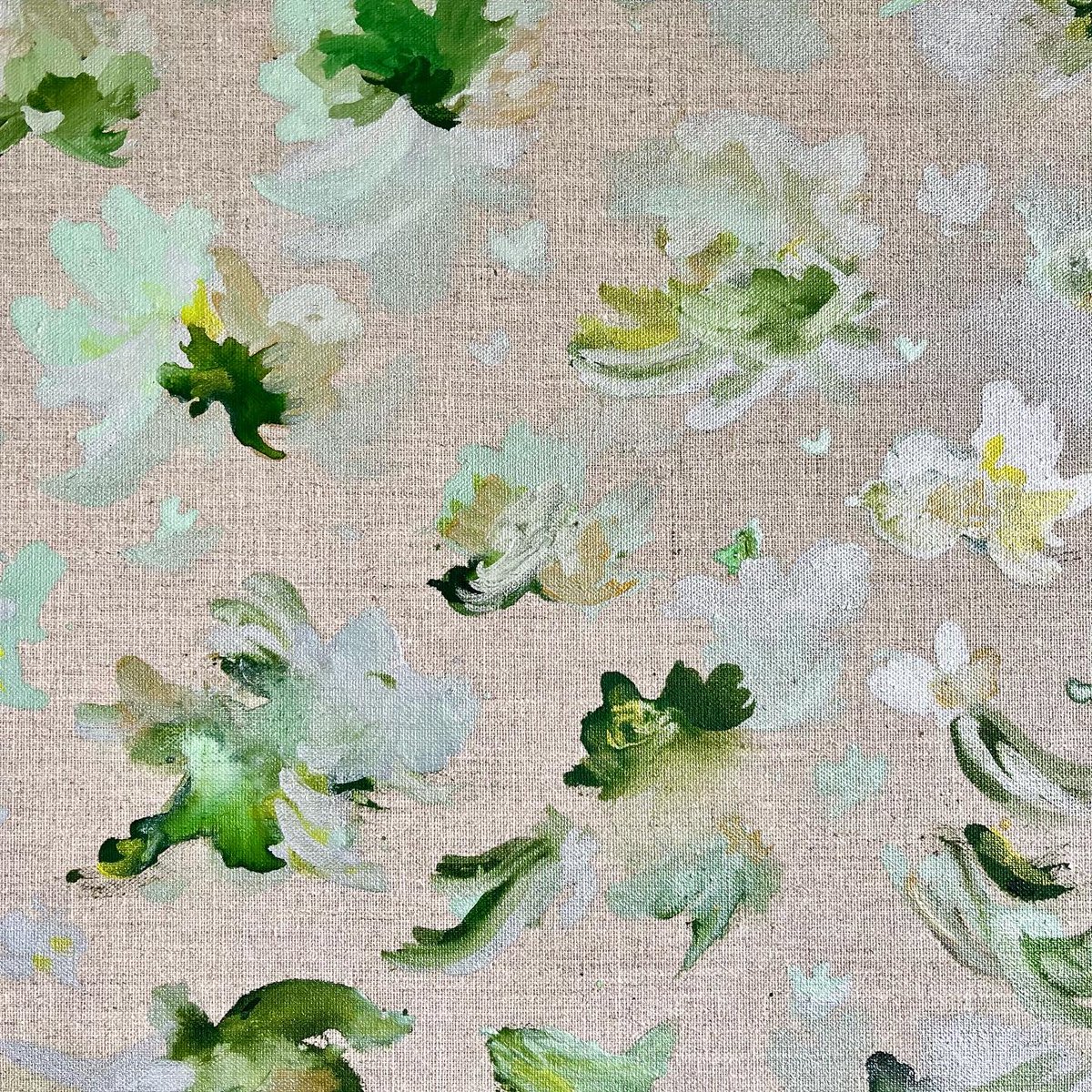 CorinneNatel's tweet photo. Sold! To Be With You #11, Acrylic and inks on linen canvas, size 60cm x 60cm, has sold thanks to @artfinder_com to a buyer in California, how exciting! 💚🤍🍃🌟
#sold #soldart #justsold #floralabstract #floral #flowers #spring #linenart #sundayvibes #femaleartist https://t.co/4FhUeG7VA9