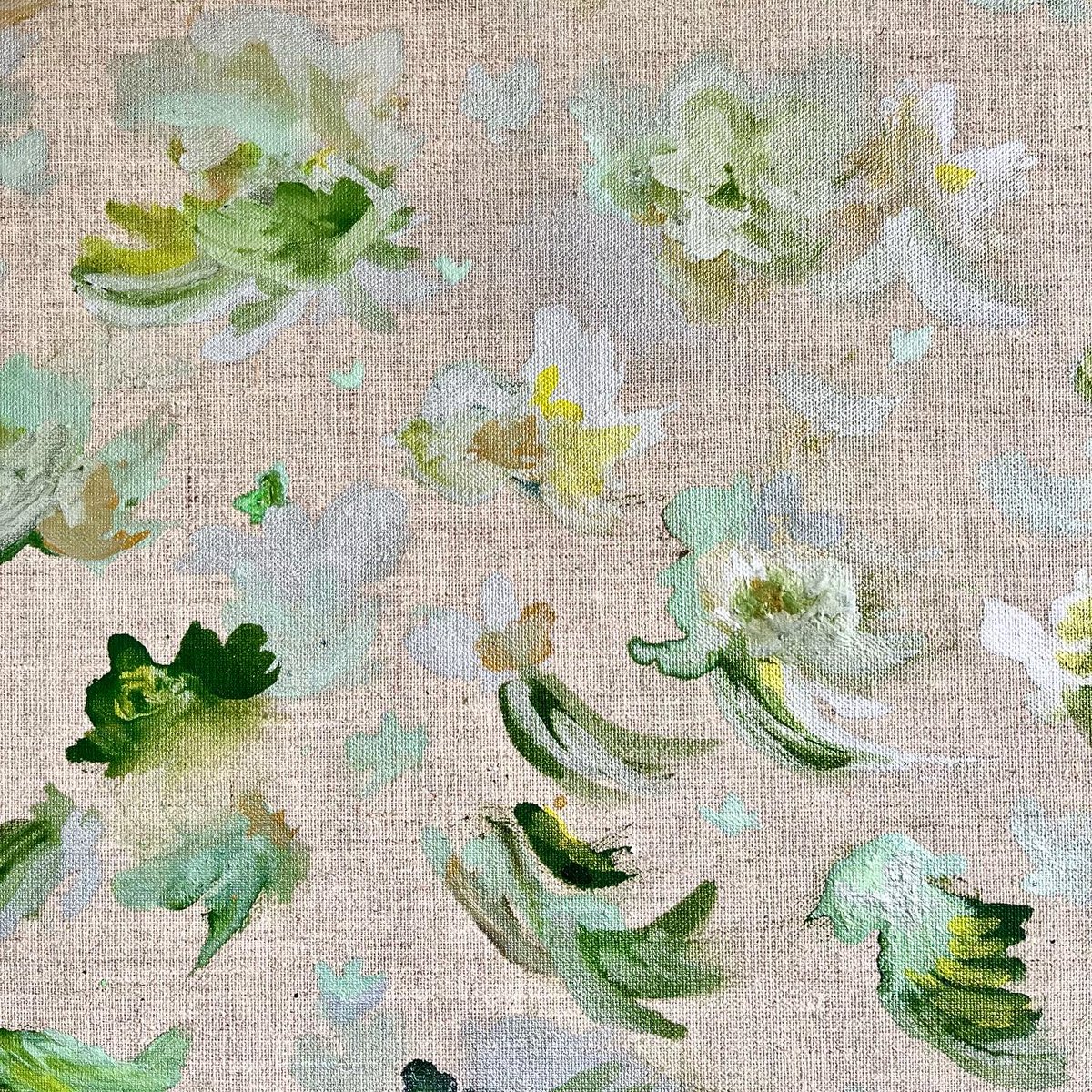 CorinneNatel's tweet photo. Sold! To Be With You #11, Acrylic and inks on linen canvas, size 60cm x 60cm, has sold thanks to @artfinder_com to a buyer in California, how exciting! 💚🤍🍃🌟
#sold #soldart #justsold #floralabstract #floral #flowers #spring #linenart #sundayvibes #femaleartist https://t.co/4FhUeG7VA9