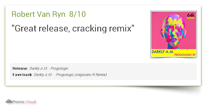 Robert Van Ryn supports: Darkly A.M. - Progologic 8/10 #newrelease pcl.la/SHX4VT