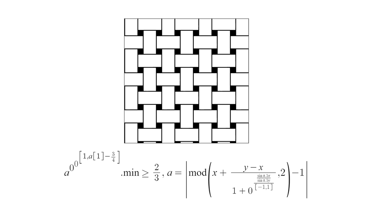 Pixelated_Donut's tweet image. ホームデポ行った。
タイル見つけた。
関数アートにした。
#MathinReality　＃関数アート　#desmos