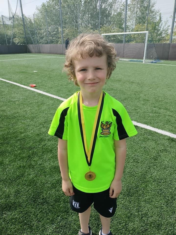 OLCAsport's tweet photo. Arthur in Y1 with his medal for completing a season with Longton RUFC 🏉 
House  points  for  St  Luigi  🏅 https://t.co/LEcIHKarAG