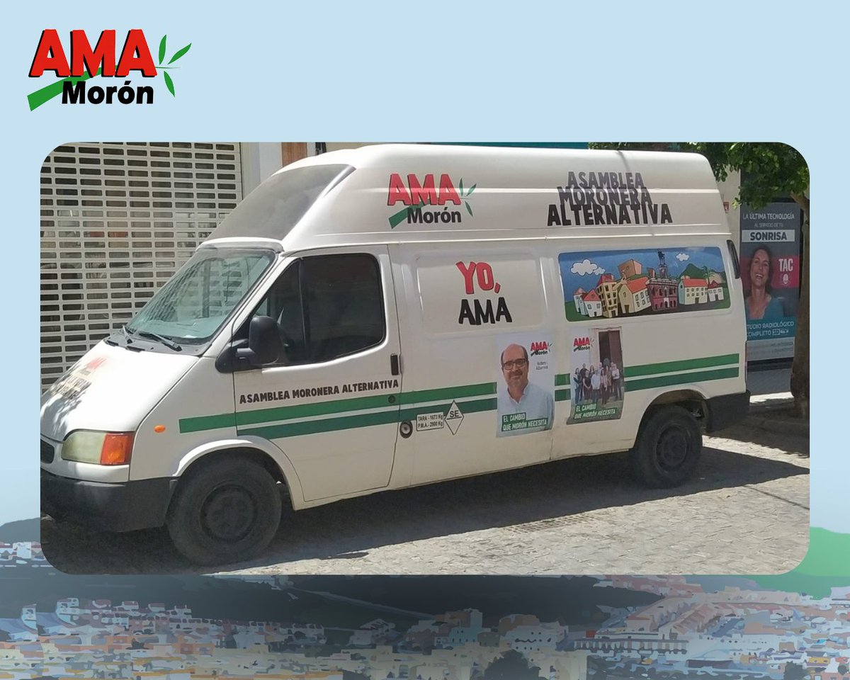 amamoron's tweet photo. 🗳️MESA INFORMATIVA #28M|

Este fin de semana nuestra furgoneta se ha acercado a la Plaza de la Milagrosa y a la Barriada del Pantano. 
Allí pudimos atender las diversas propuestas, opiniones y sugerencias de los ciudadanos de Morón.

#ElCambioQueMorónNecesita https://t.co/JjVhxzokSp