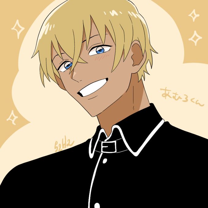 全然コナン知らないけど友達と電話してて安室くん描いてよって言われたので描いてみた