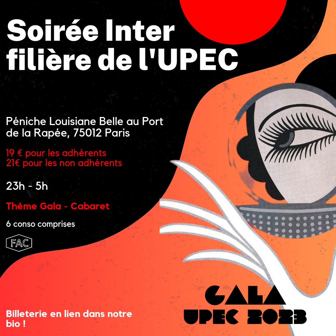 GALA UPEC 2023 ! 🥳

Pour prendre ta place, c’est par là ⬇️

boutique.lyf.eu/federation-des…

Hâte de s’y voir ! 💃🏻