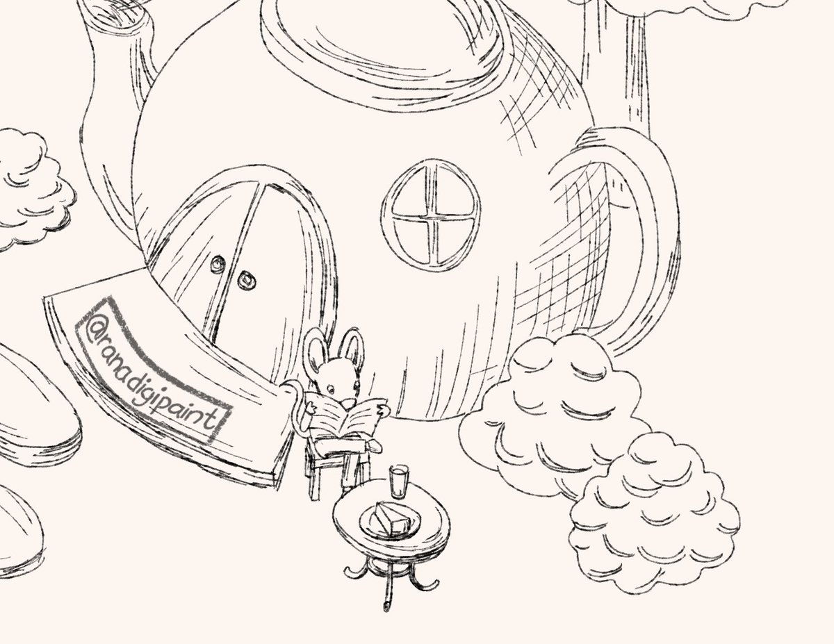 RanaDigiPaint's tweet photo. GM. Rough sketch of Mister Mouse chilling in front of his teapot house.

https://t.co/Rgmzw67LRB 

#fiverr #fiverrgig #fiverrseller #freelancers #book #BOOKCOVERS #bookcover #KDP #kindlebook #amazonbooks #AuthorsOfTwitter #authorscommunity #writers https://t.co/wQwmUzTSlQ