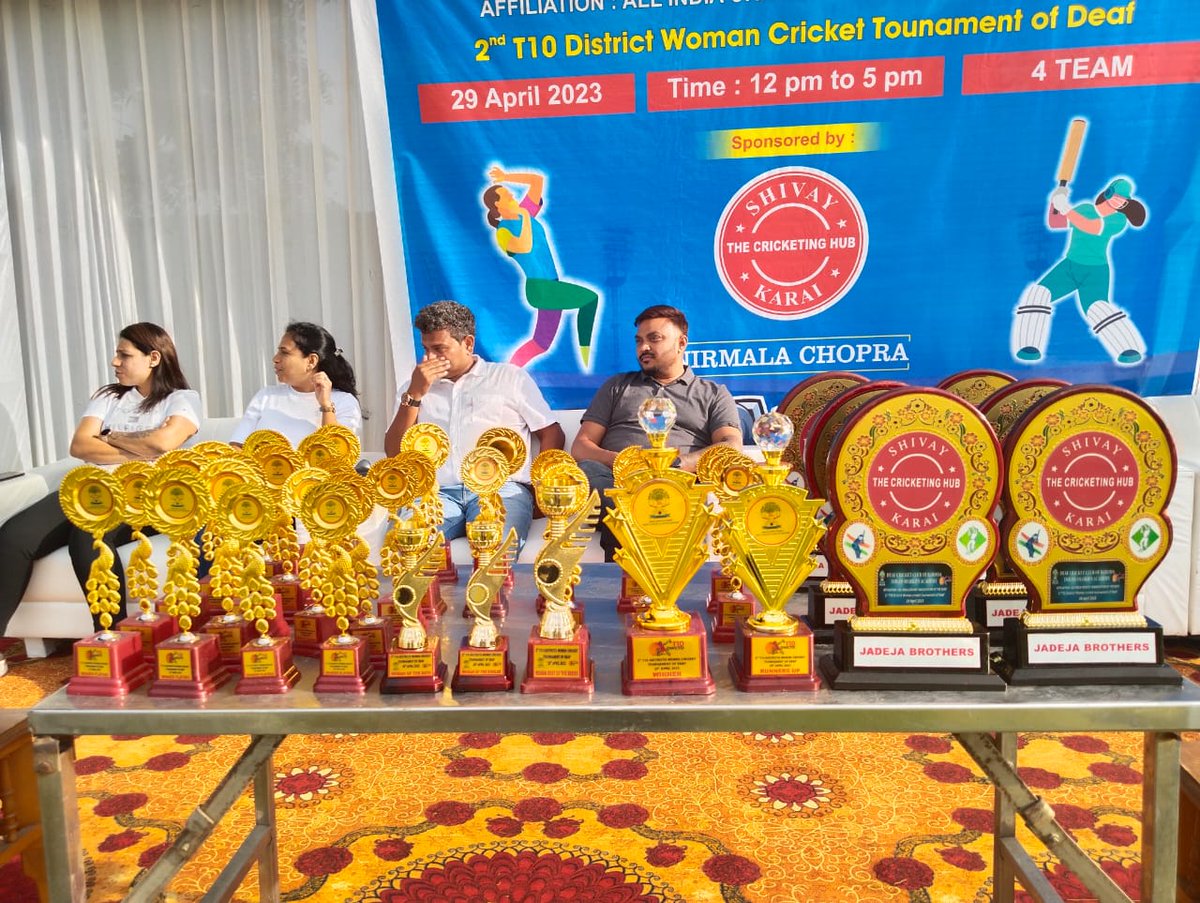 deafccb's tweet photo. Deaf cricket club of deaf
Imran Shaikh academy
2nd T10 District woman cricket tournament of deaf 2023
Vadodara vs Ahmedabad.
Vadodara women team won

Chief Guest
Mr. Sanjay Patel https://t.co/f4dute5csC