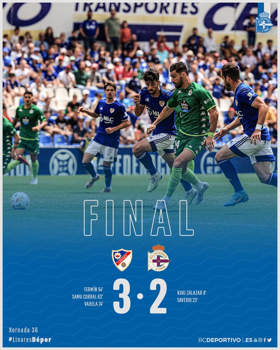 RCDeportivo's tweet photo. Final en Linarejos, #LinaresDépor 3-2 https://t.co/XpRyIn4iW2