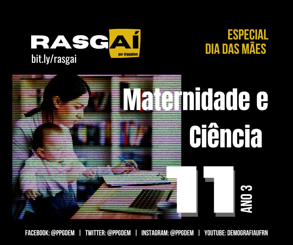 ppgdem's tweet photo. Saiu o episódio especial sobre maternidade e ciência do Rasgaí. Conversamos com pesquisadoras mães sobre os desafios e perspectivas nessa jornada de alinhar a carreira acadêmica com a maternidade.

Confere no link 👇
https://t.co/peFqiniE6C

#parentinscience #maternidadeeciencia https://t.co/BiWlWWL6PP