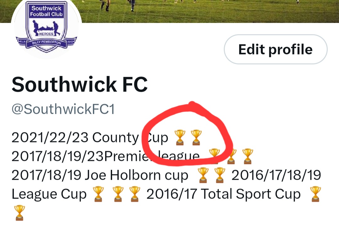 Southwick FC tweet media