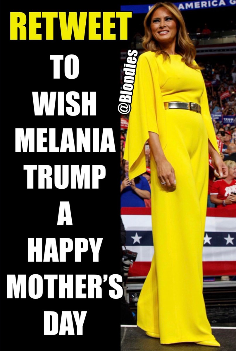 heyitsmeCarolyn's tweet image. RT to wish Melania Trump 
👉👉 Happy Mother’s Day