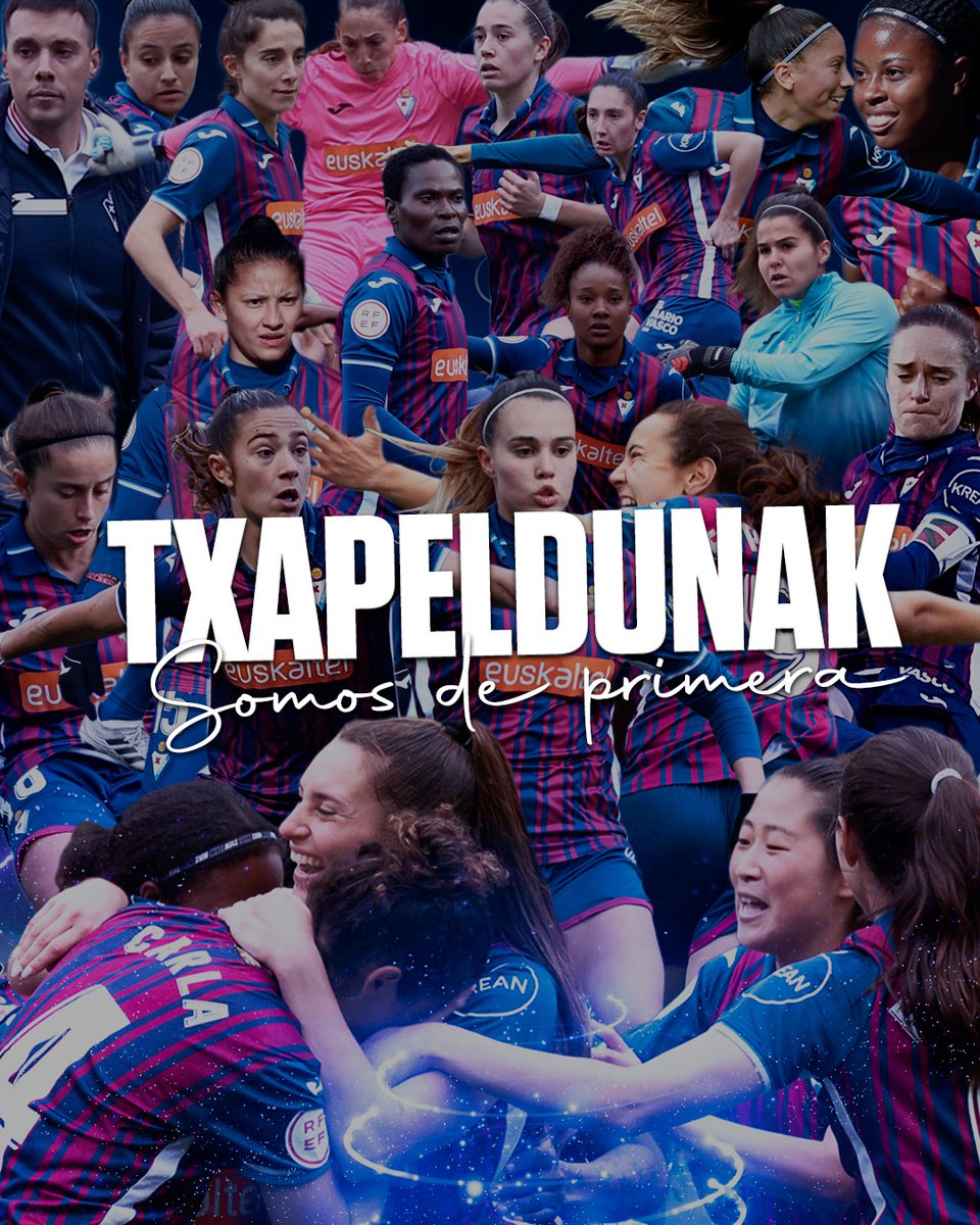 SDEibar's tweet photo. 🏆 𝐓𝐗𝐀𝐏𝐄𝐋𝐃𝐔𝐍𝐀𝐊

😍 ¡𝗦𝗼𝗺𝗼𝘀 𝗱𝗲 𝗽𝗿𝗶𝗺𝗲𝗿𝗮 𝗱𝗶𝘃𝗶𝘀𝗶𝗼𝗼𝗼𝗼𝗻!

#EibarFem | #BetiArmaginak⚔️ https://t.co/CI1eNIWOp5