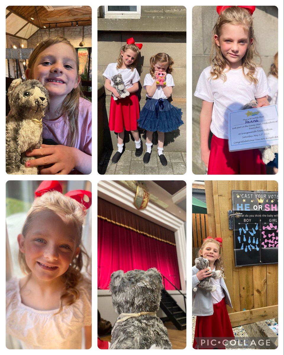 Michelle190386's tweet photo. @MpsMaddp2 ‘Whiskers’ has had a very busy weekend with H and the bedtime box. Out for dinner, watching H perform on stage in a show and then to a party. #MissRintoul https://t.co/hT1nhKeYDI
