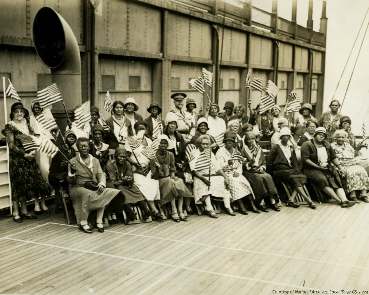 NMAAHC's tweet photo. Happy Mother's Day! 💐 

In celebration of #MothersDay, we take this time to honor the more than 1,500 African American mothers &amp; widows of fallen WWI soldiers who traveled to Europe to visit their graves. 

Learn more about these Gold Star Mothers: https://t.co/Dq5awXWMWM https://t.co/2Ku5I461m8