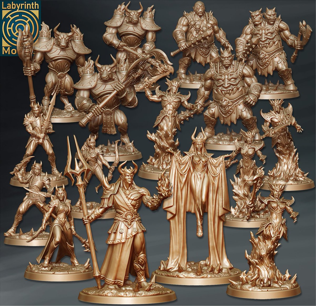 AnimaGamesUK's tweet photo. Wave 2 of the Infernals Range from Labyrinth Models is available to order now at Anima Games https://t.co/N0EproS2LW #Demon #Chaos #Wargaming #Miniatures #Fantasy #Tabletop #RPG #TTRPG #DnD #Hades #Hell #Minotaur #Ogre #Daemon https://t.co/wFsyc6b4sZ