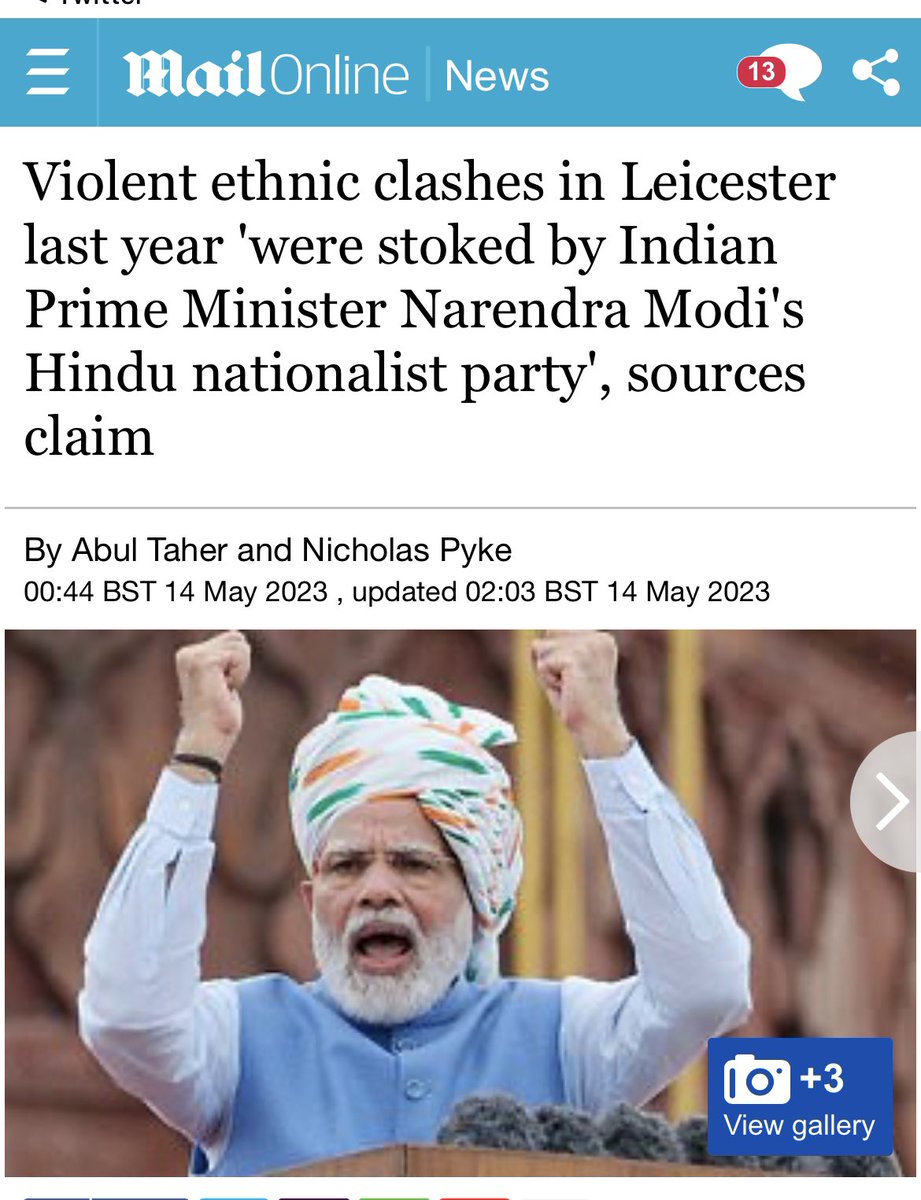 progocean's tweet image. RT MondalAzimuddin "RT @SaketGokhale: Sources in British law enforcement investigating the case have said that last year’s riots in Leicester were engineered by BJP. 

Not content with disrupting law &amp;amp; order in India, BJP’s menace is now spreading ov… https://t.co/dPNfO77UBA"