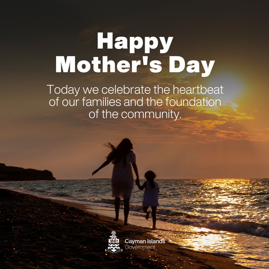 Happy Mother's Day to all the wonderful moms in the Cayman Islands! Today, we celebrate your unwavering love, sacrifice, and dedication. You are the heartbeat of our families and the foundation of our community. Thank you for all that you do! ❤️🌺 

#MothersDay #CaymanIslands