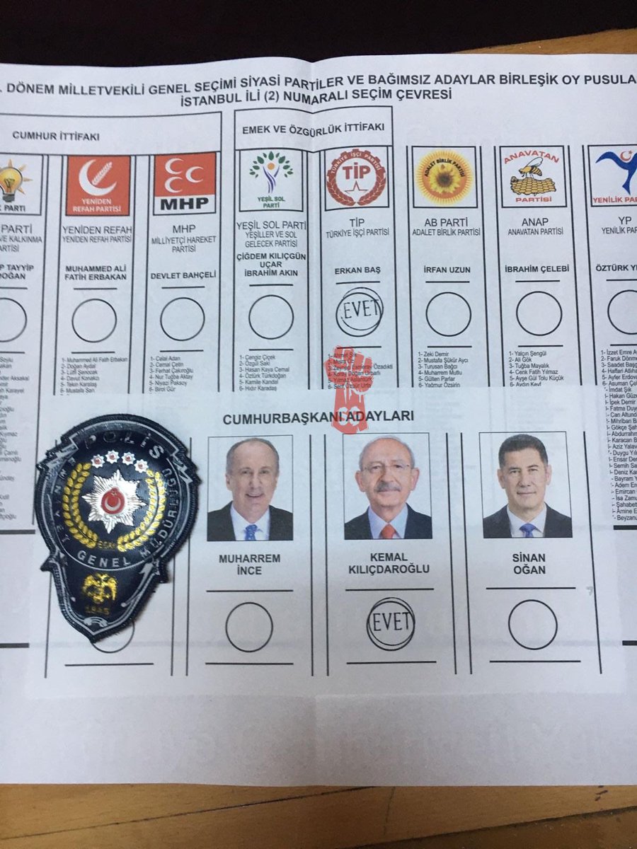 Bir polis memuru, TİP’e ve Kılıçdaroğlu’na oy verdi: