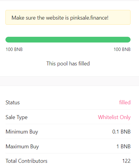 ✅Thanks to all participants, it was raised in 5 seconds, good luck.

#BSC #BSCGEM #BSCGemAlert #PinkSale #Presale #gem #100xGEM #memecoin