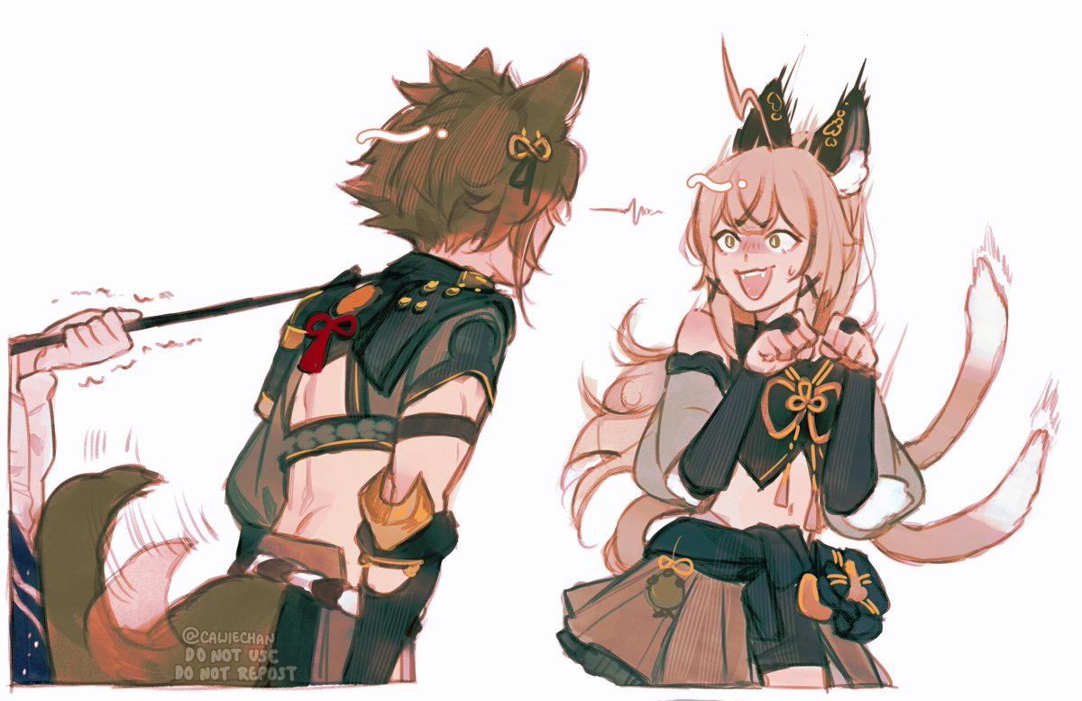 Gorou reacting to Kirara like my puppy reacts to seeing cats 😭
#GenshinImpact