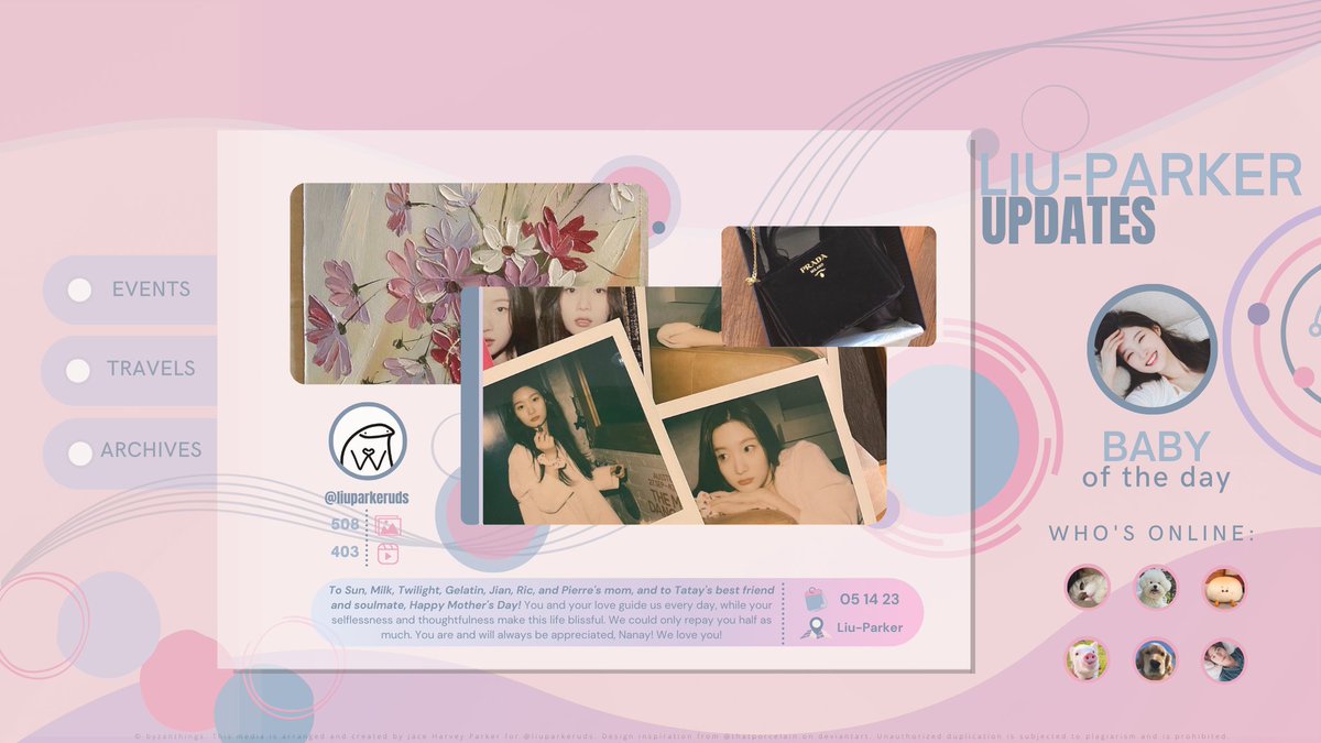 liuparkeruds's tweet photo. ㅤㅤㅤㅤ       

❪꒰ ͜͡➸ #NANAYLIUPARKER ❫ 🌱
  ◷ 20:02 ⋮ 051423          
  ⌕ Liu-Parker Household          
  ≡ Happy Nanay Day to the
     best nanay in the universe!
     @lilacnayts 

ㅤㅤㅤㅤ https://t.co/JuGUkQBLci